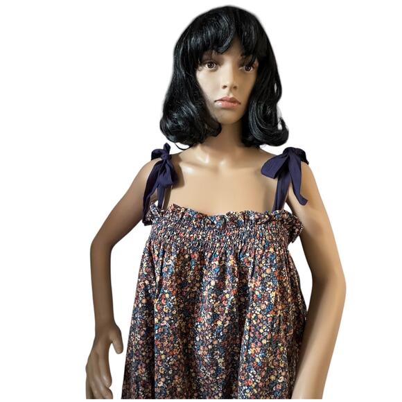 Sugar Lips Women's Brandi Floral Shoulder Strap Dress navy size Large - Picture 3 of 12
